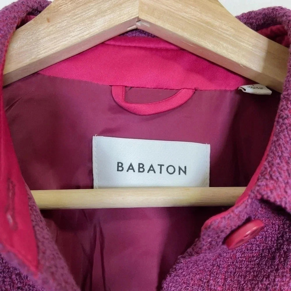 Aritzia Babaton Joan Oversized Linen Shirt Jacket In Elixir Purple - Picture 7 of 16